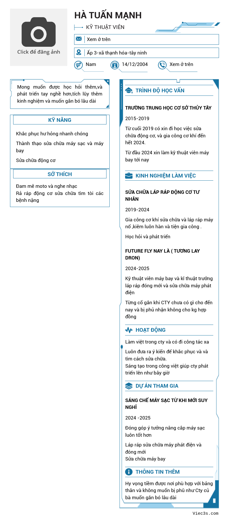 CV ứng viên