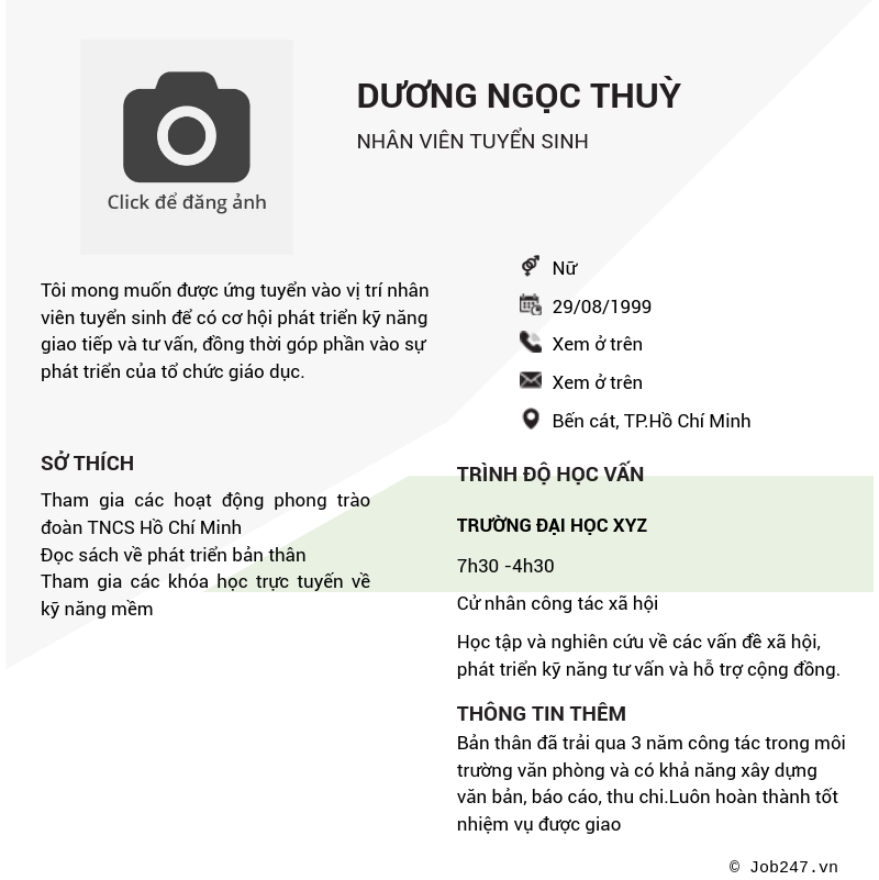 CV ứng viên