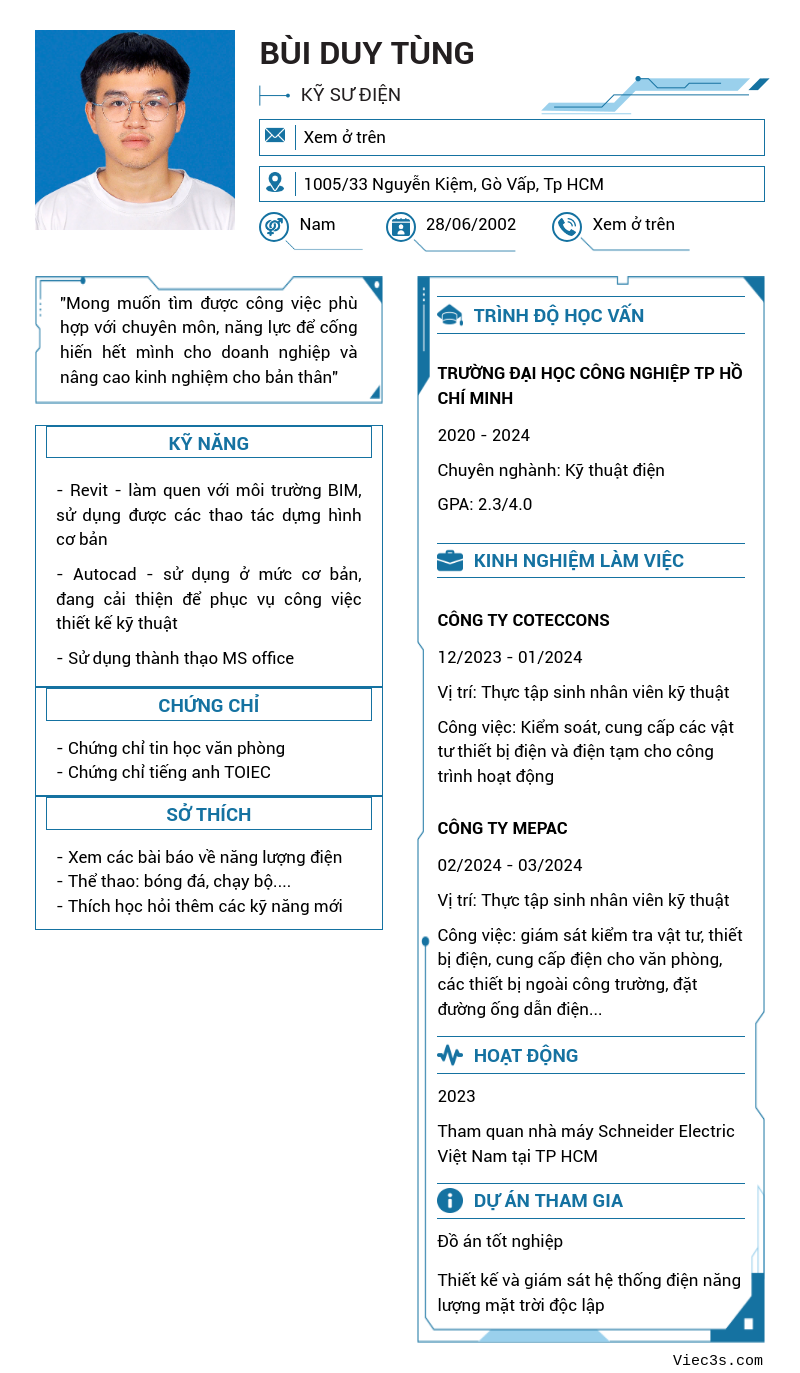 CV ứng viên