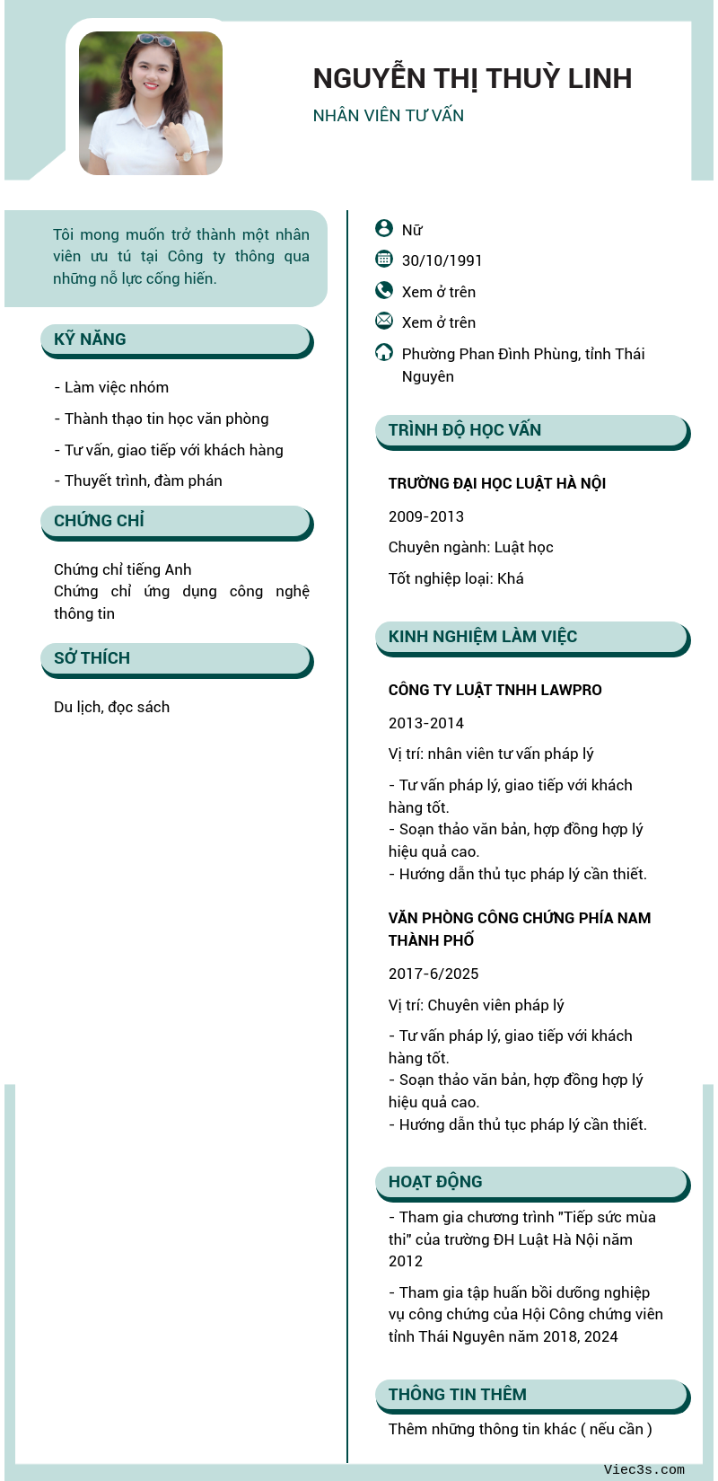 CV ứng viên