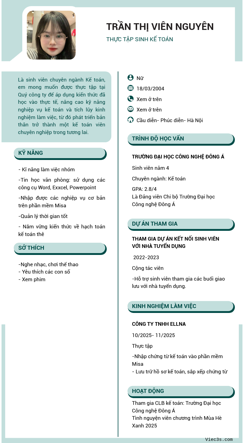 CV ứng viên