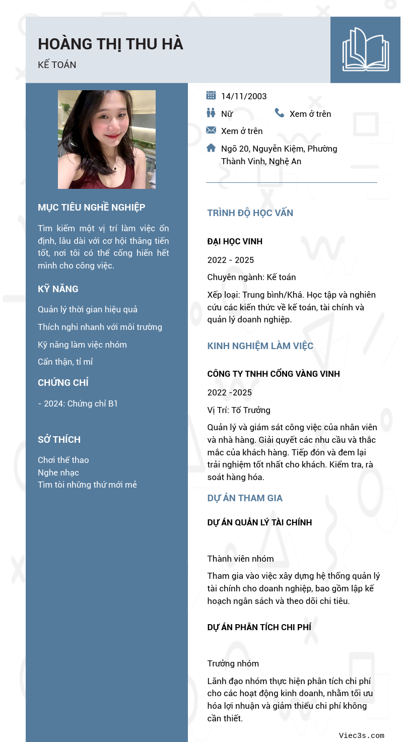 CV ứng viên