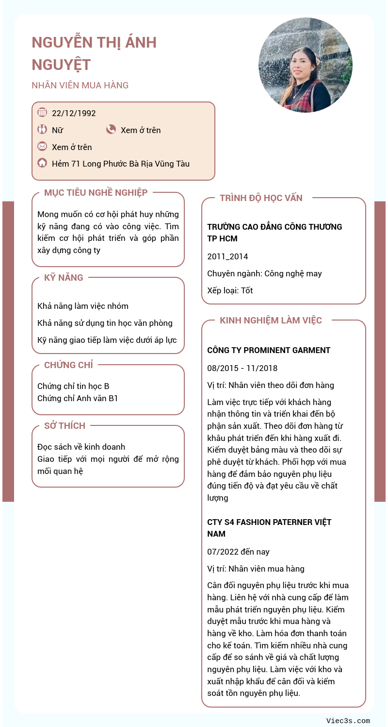 CV ứng viên