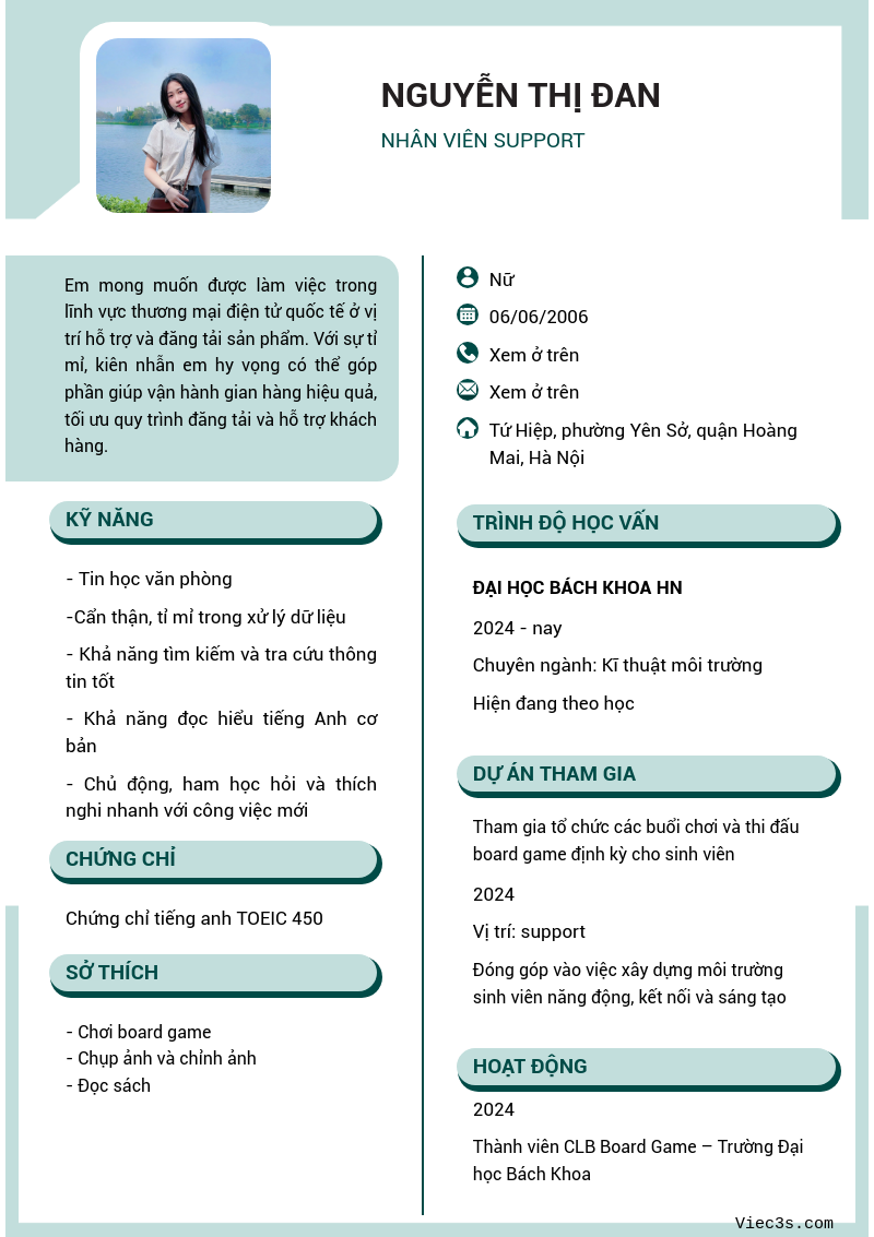 CV ứng viên