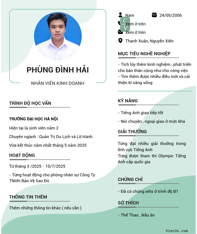 CV ứng viên