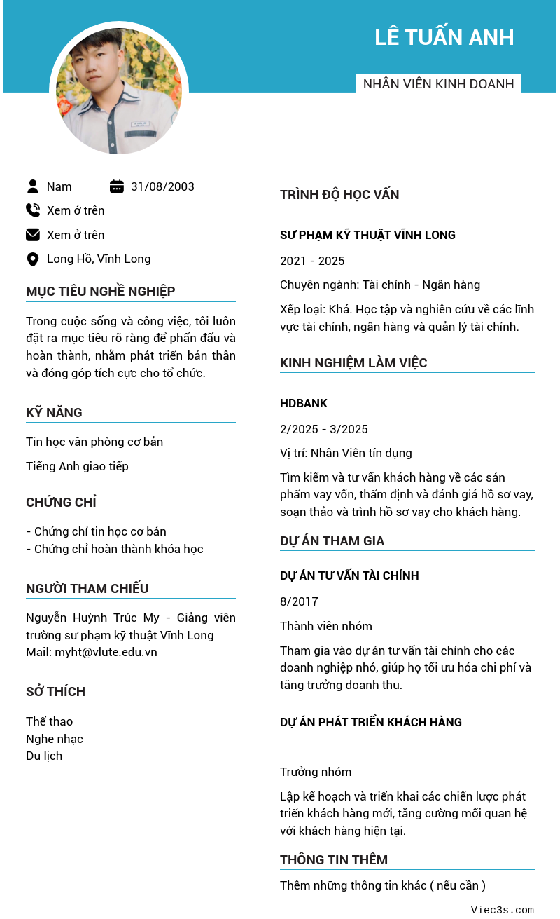 CV ứng viên