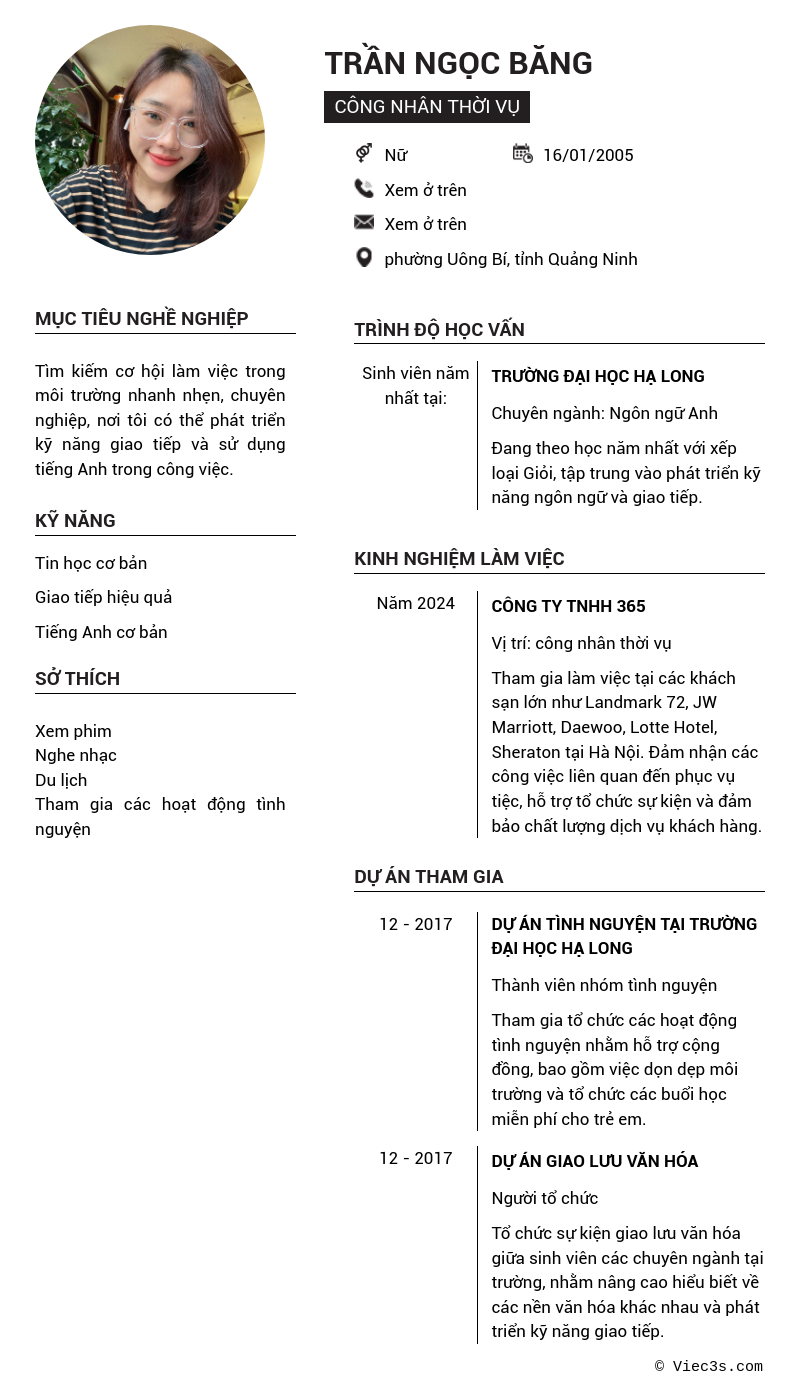 CV ứng viên