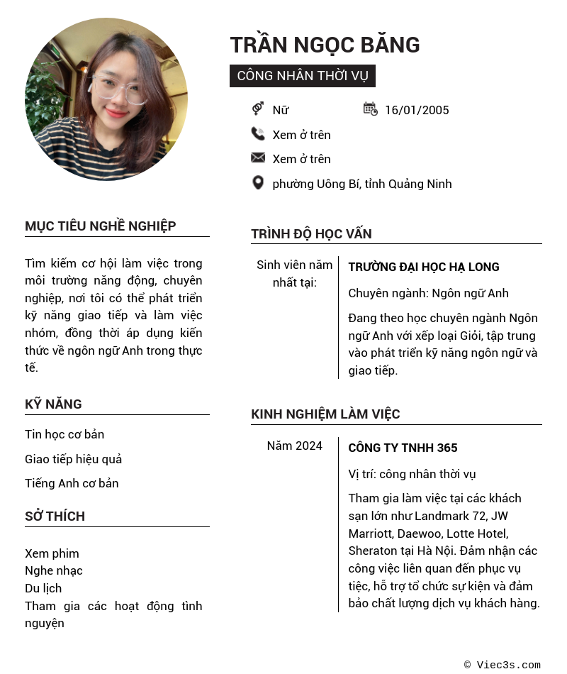 CV ứng viên