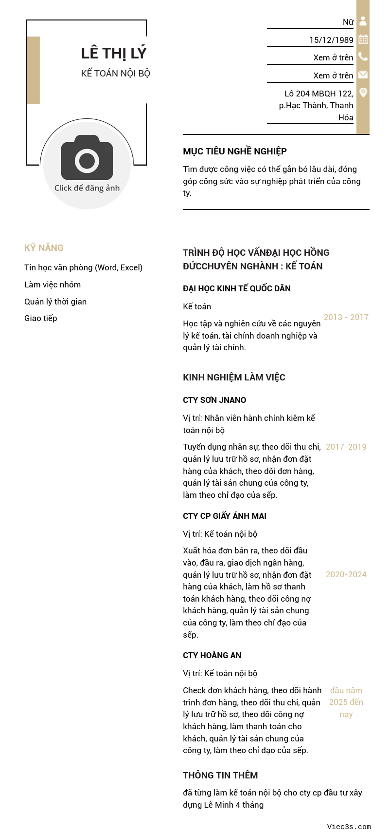 CV ứng viên