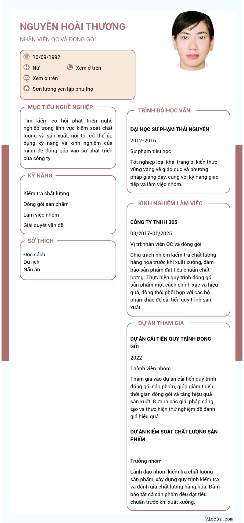 CV ứng viên