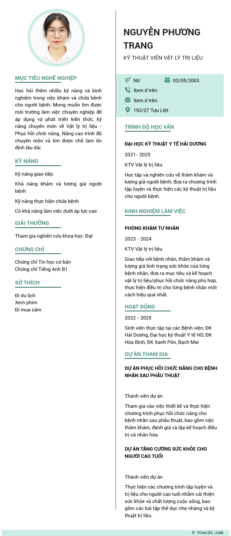 CV ứng viên