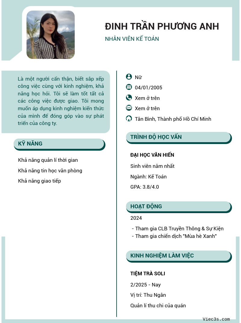 CV ứng viên