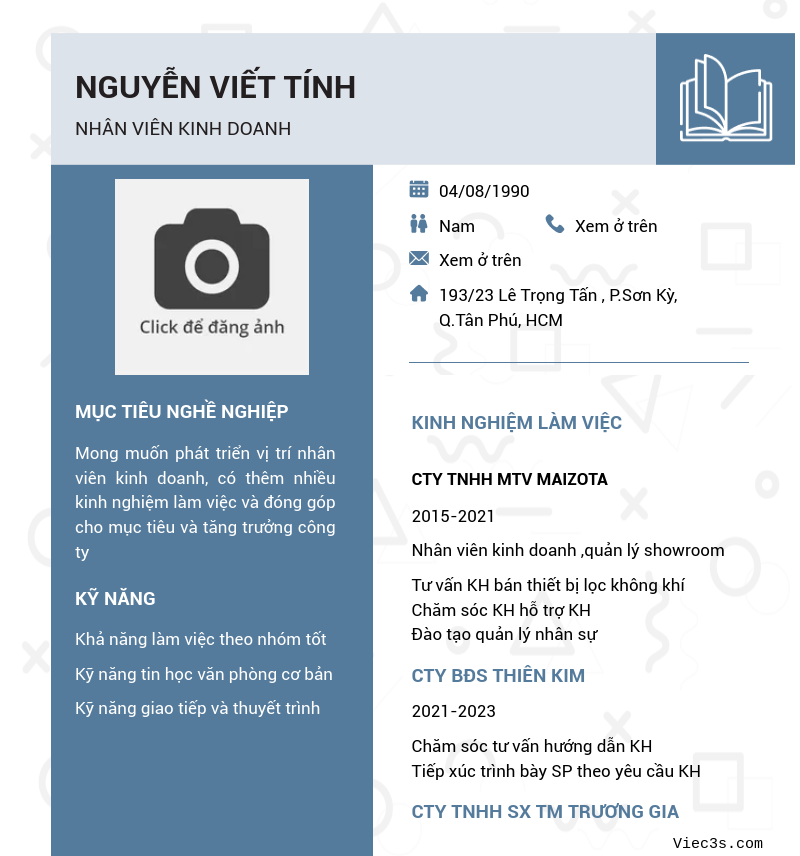 CV ứng viên