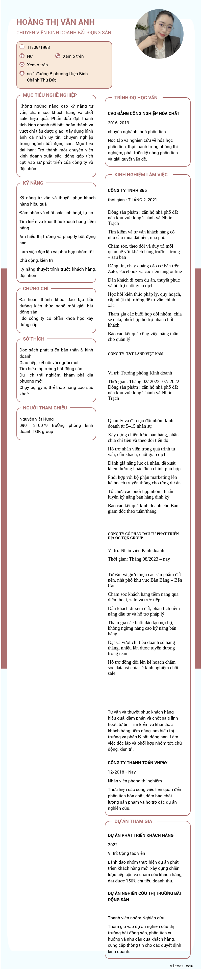CV ứng viên