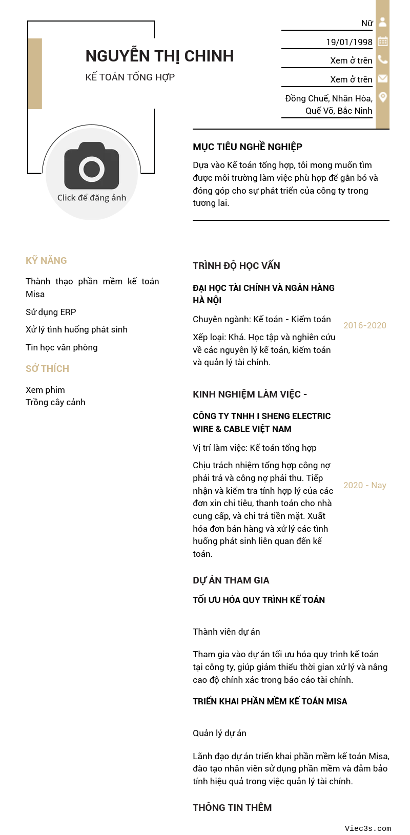 CV ứng viên