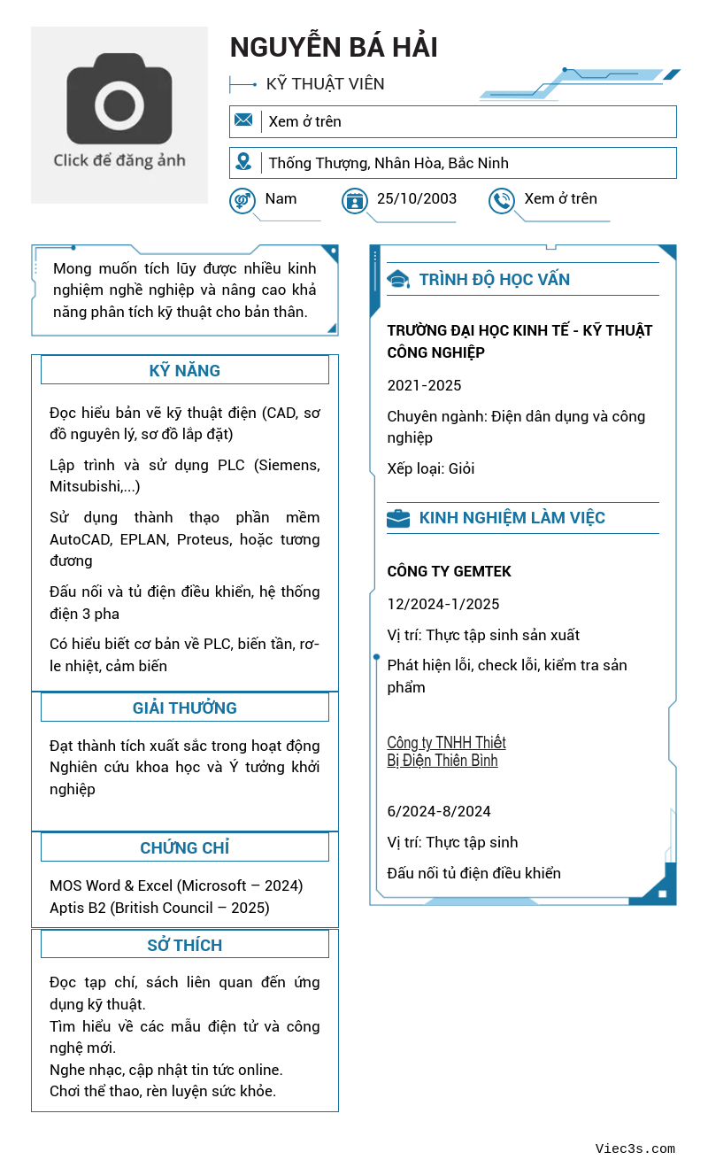 CV ứng viên