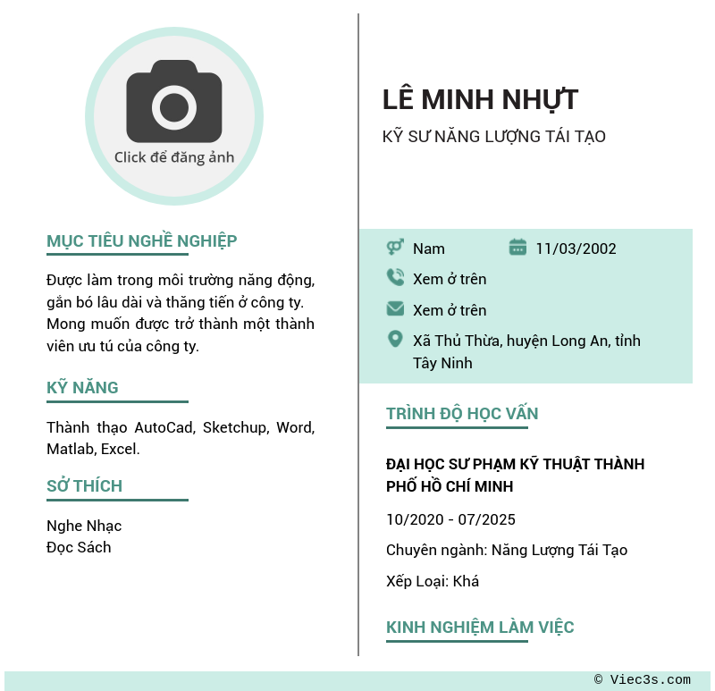 CV ứng viên