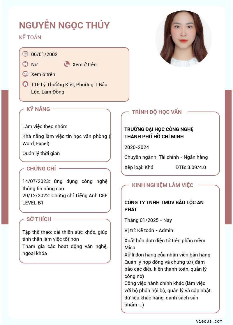 CV ứng viên