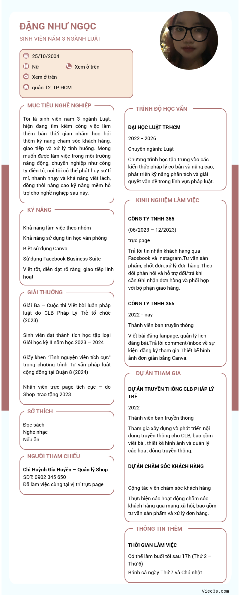 CV ứng viên
