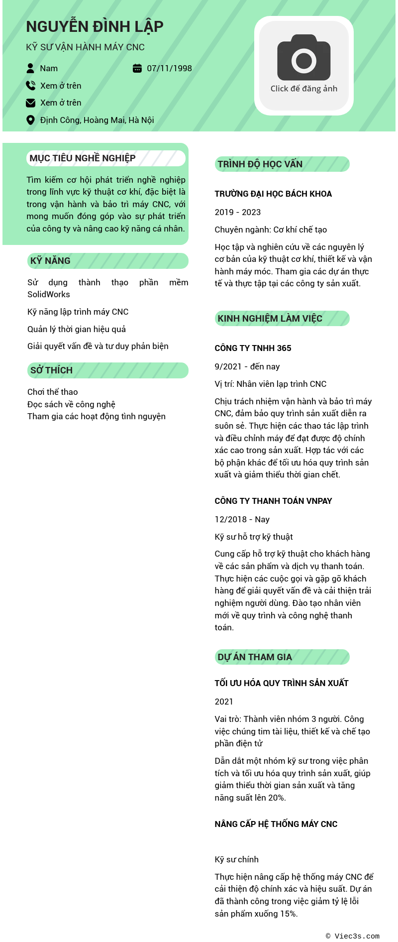 CV ứng viên