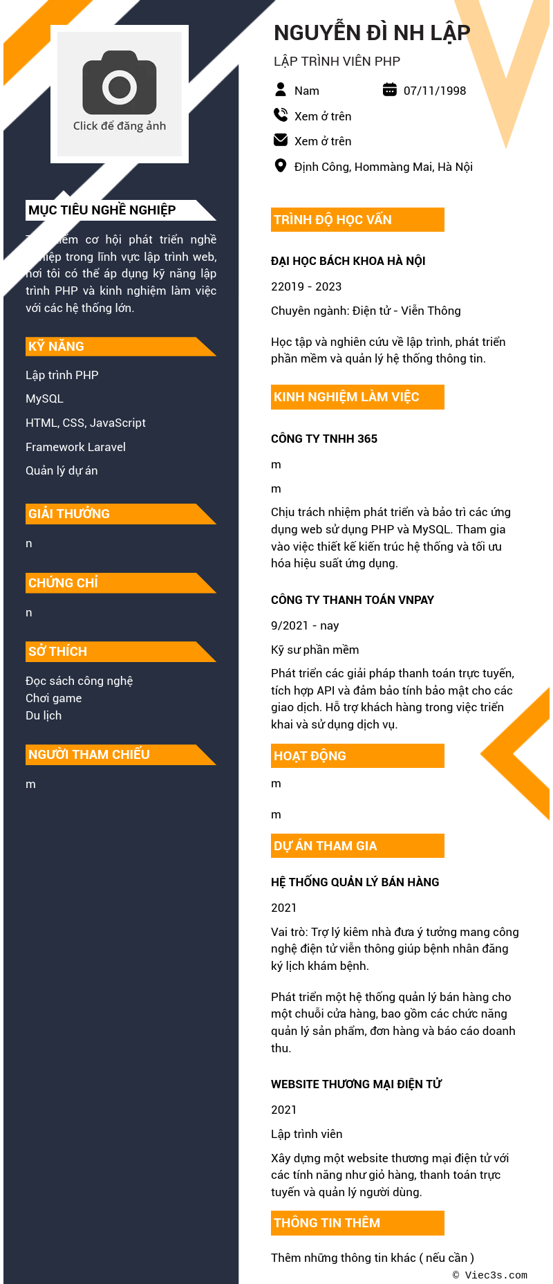 CV ứng viên