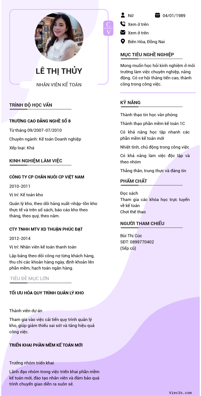 CV ứng viên