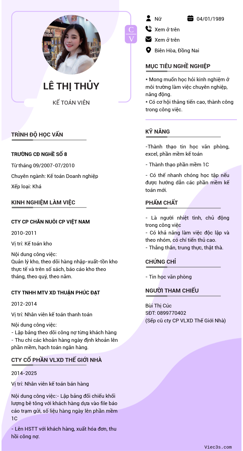 CV ứng viên