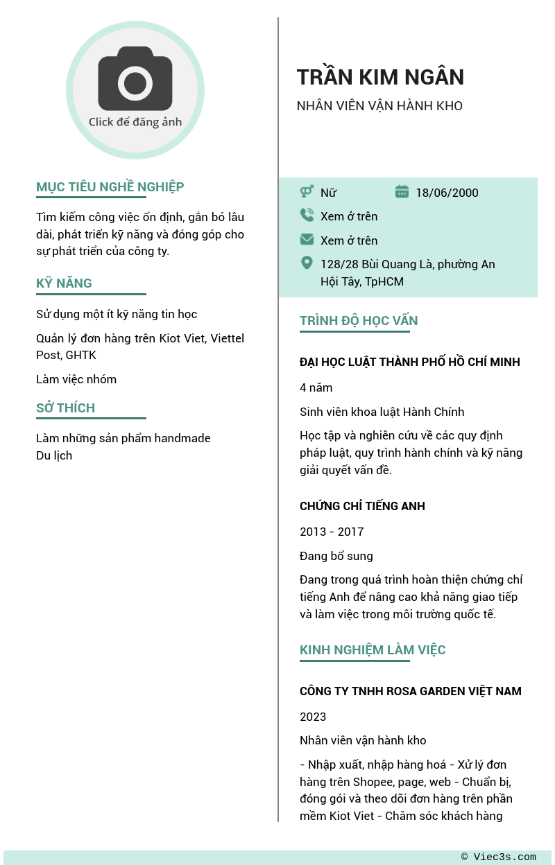 CV ứng viên
