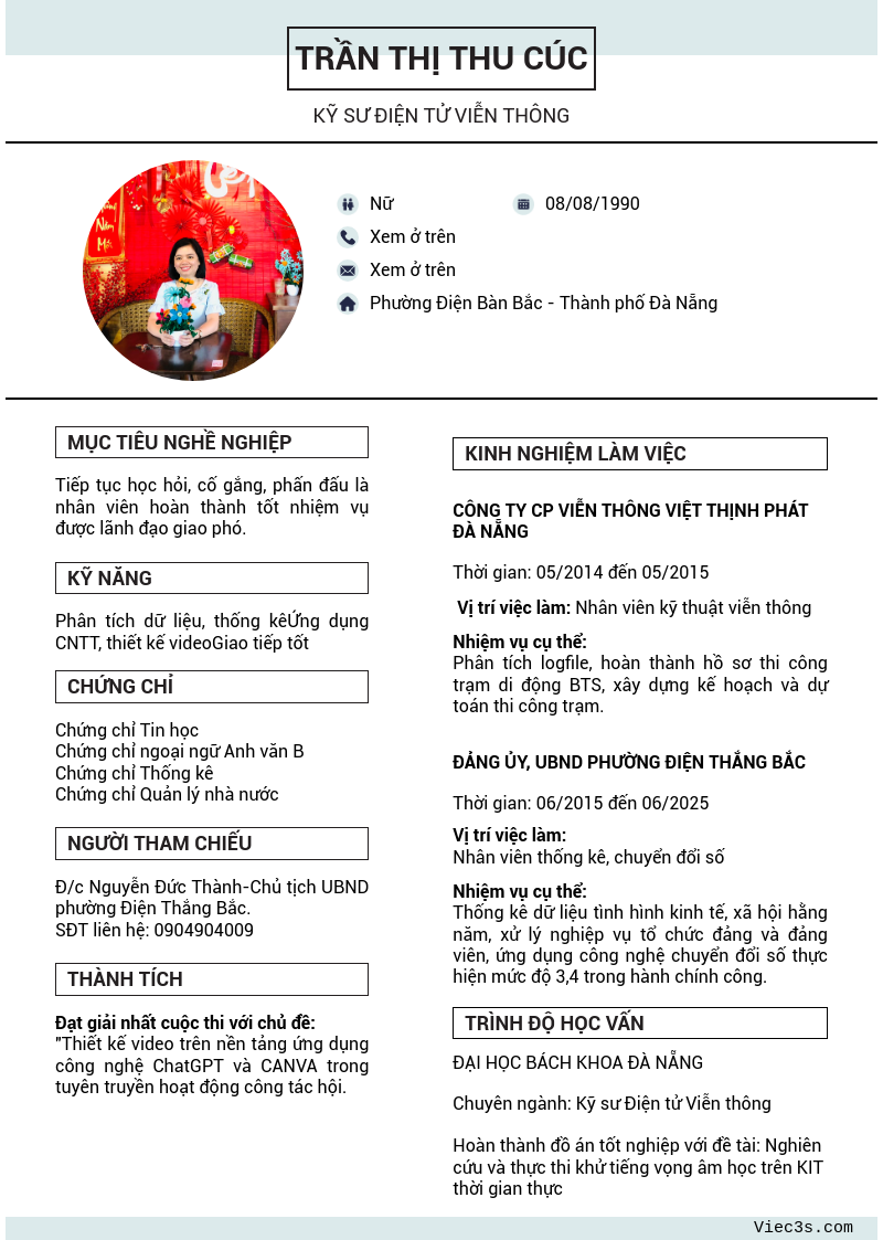CV ứng viên