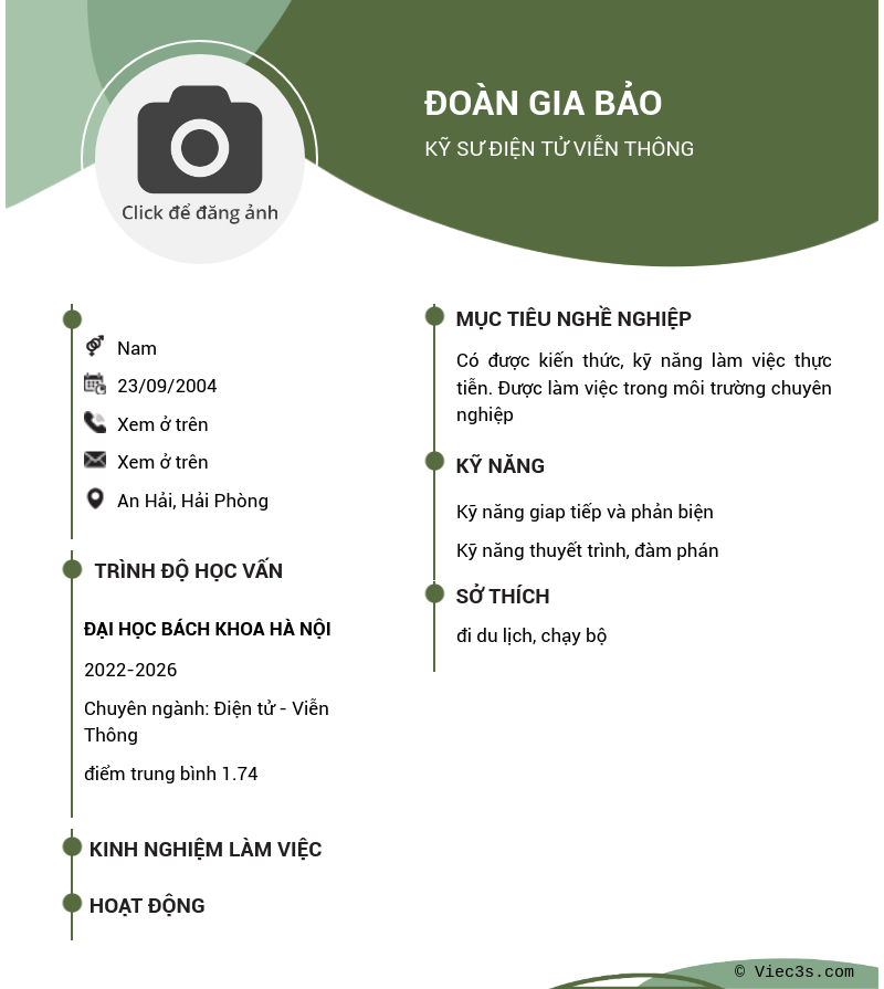 CV ứng viên