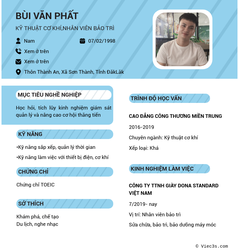 CV ứng viên