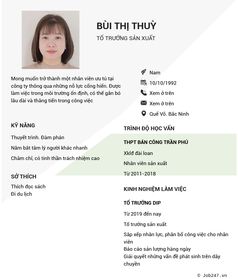 CV ứng viên