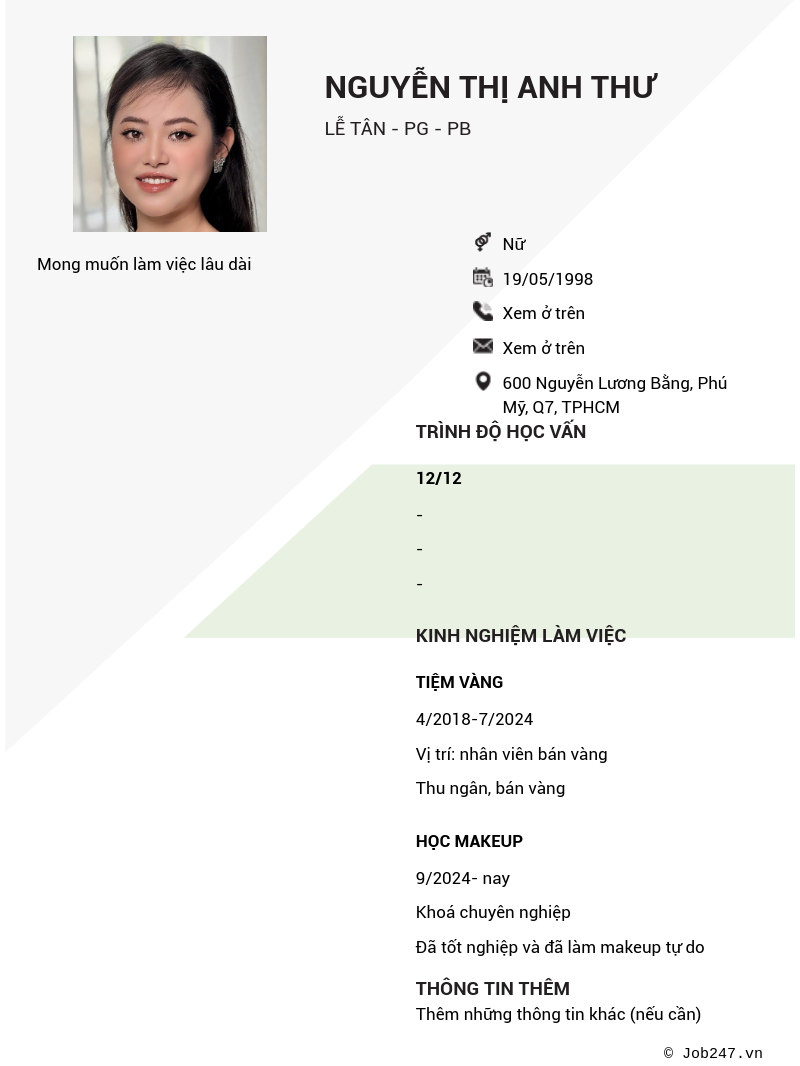 CV ứng viên