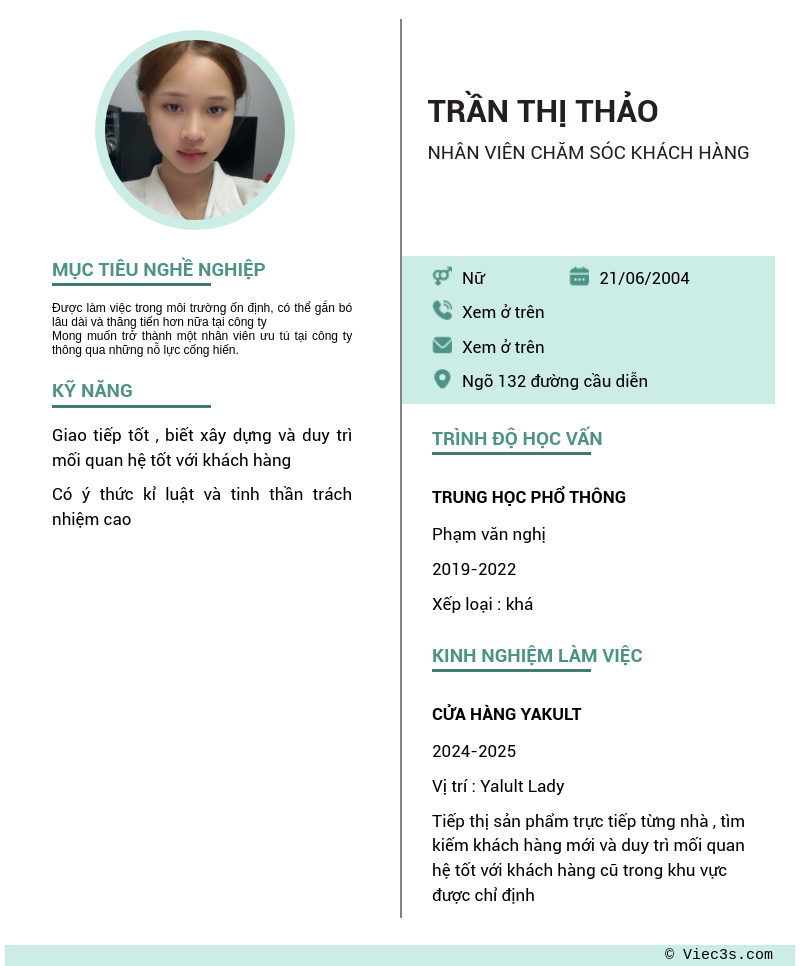 CV ứng viên