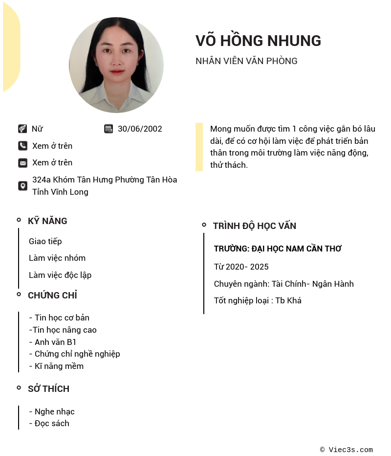 CV ứng viên