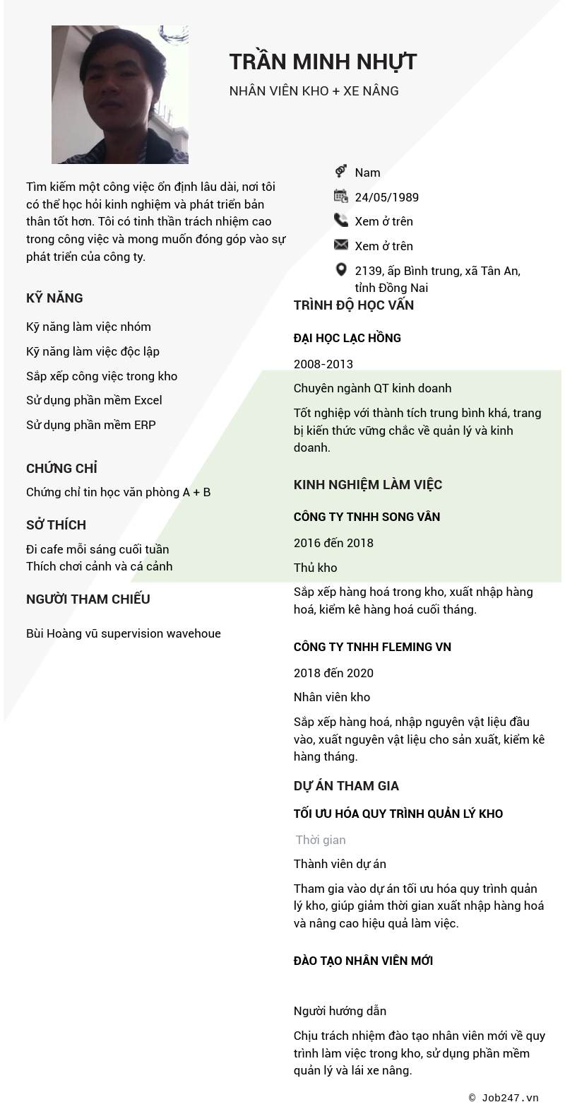CV ứng viên