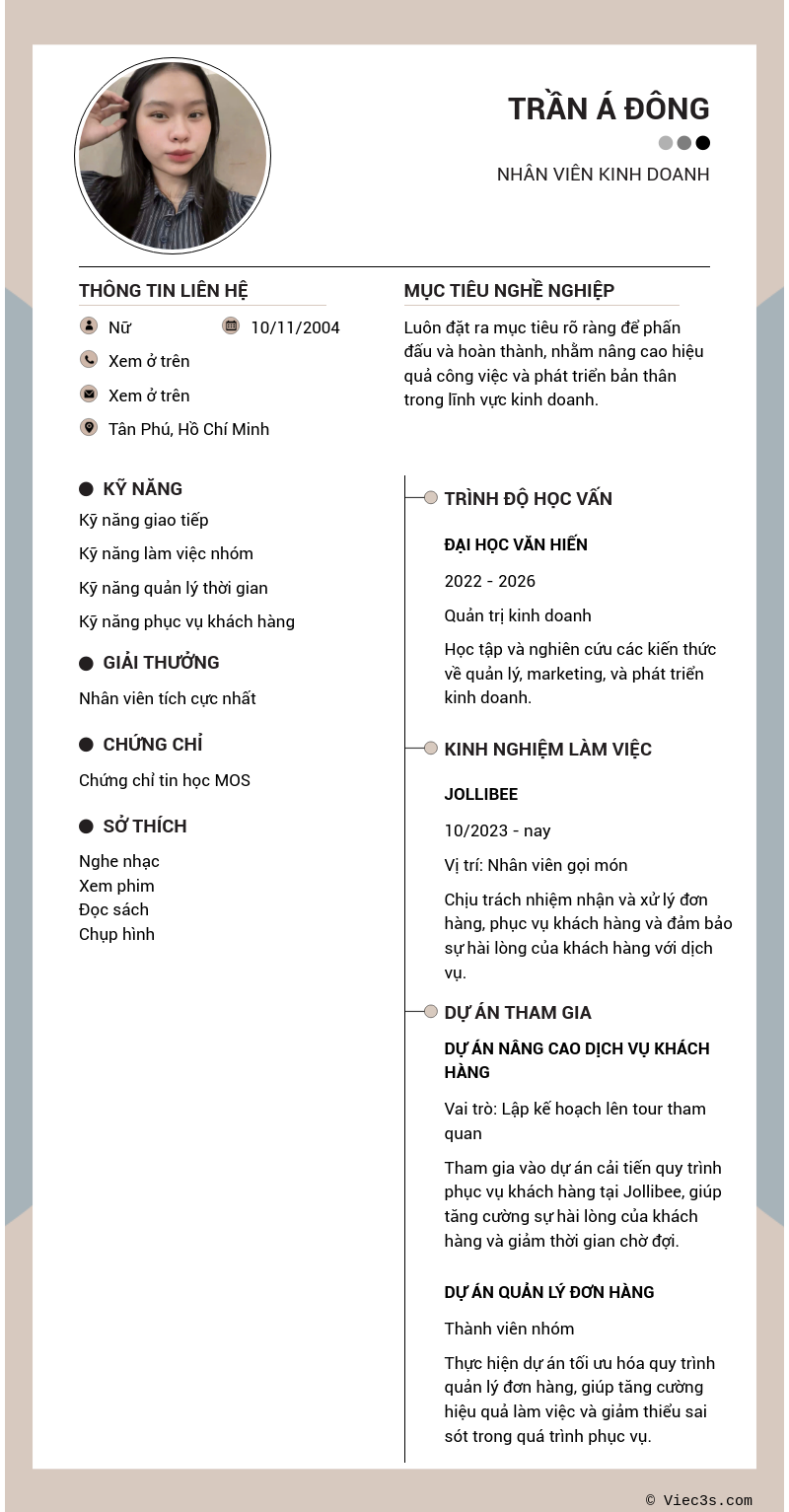 CV ứng viên