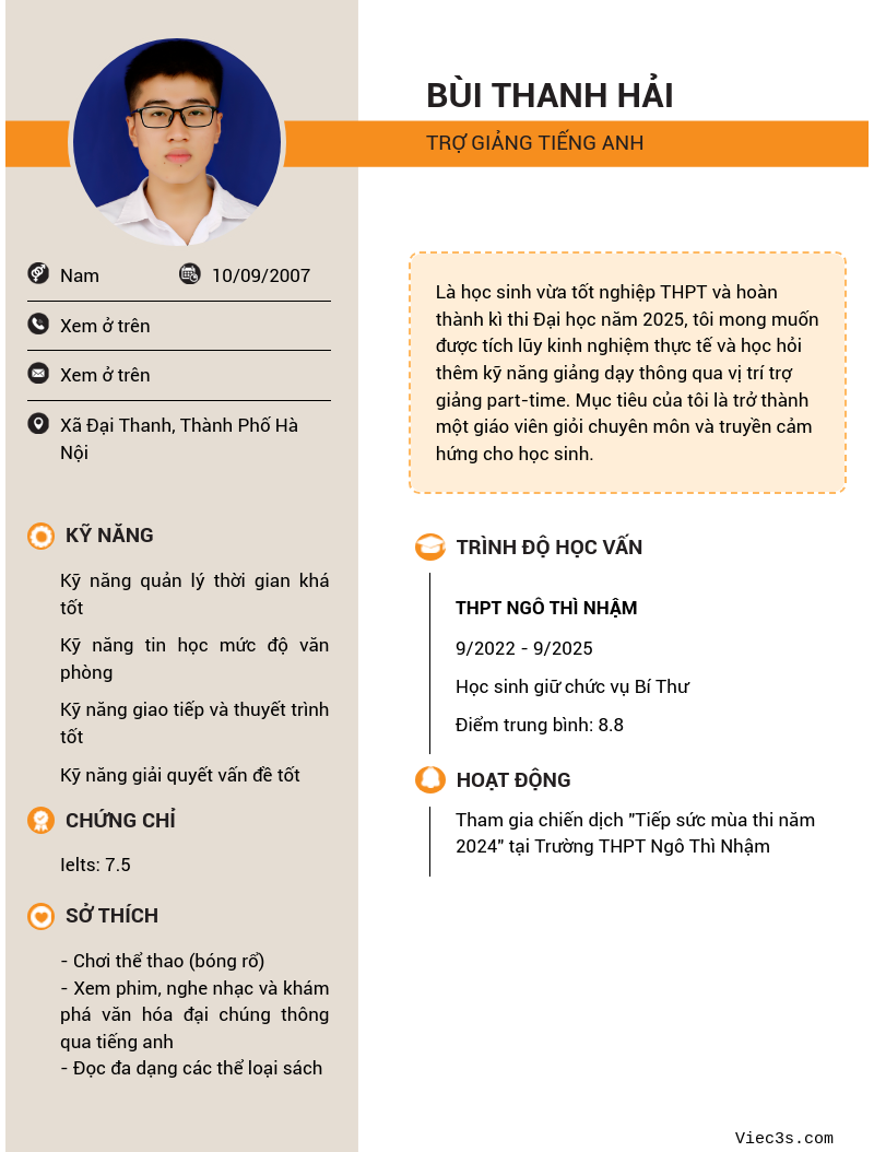 CV ứng viên