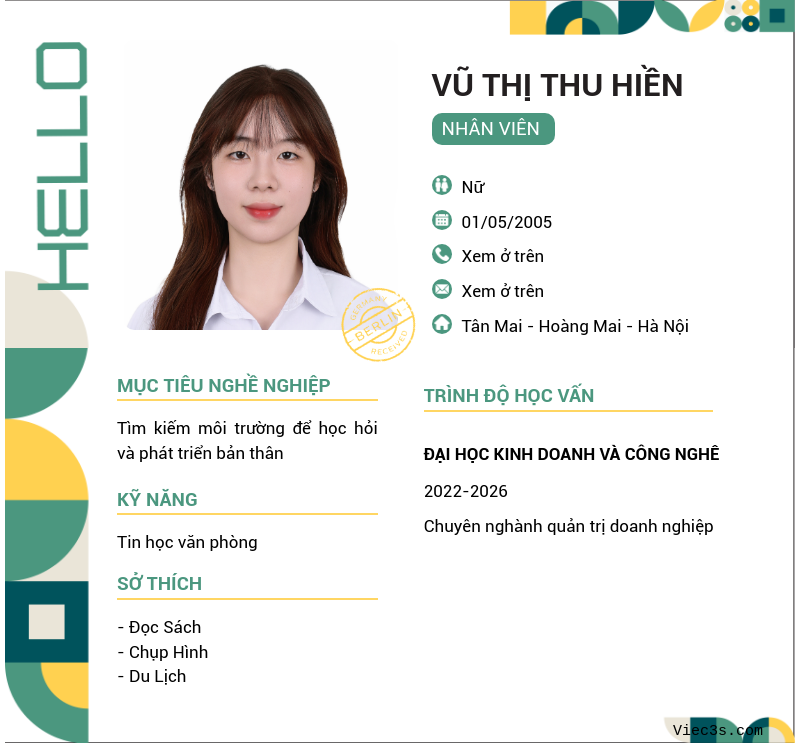 CV ứng viên