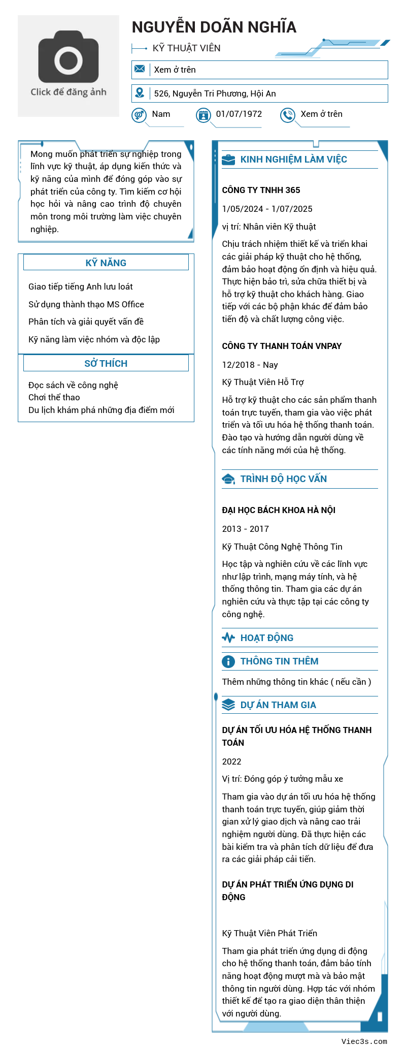 CV ứng viên