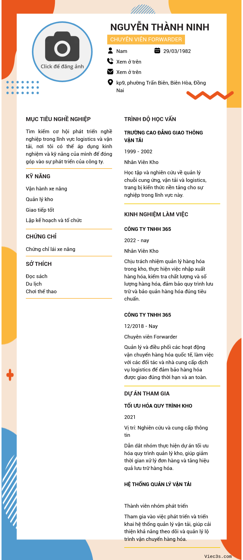 CV ứng viên