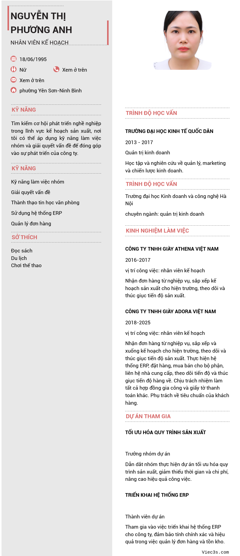 CV ứng viên