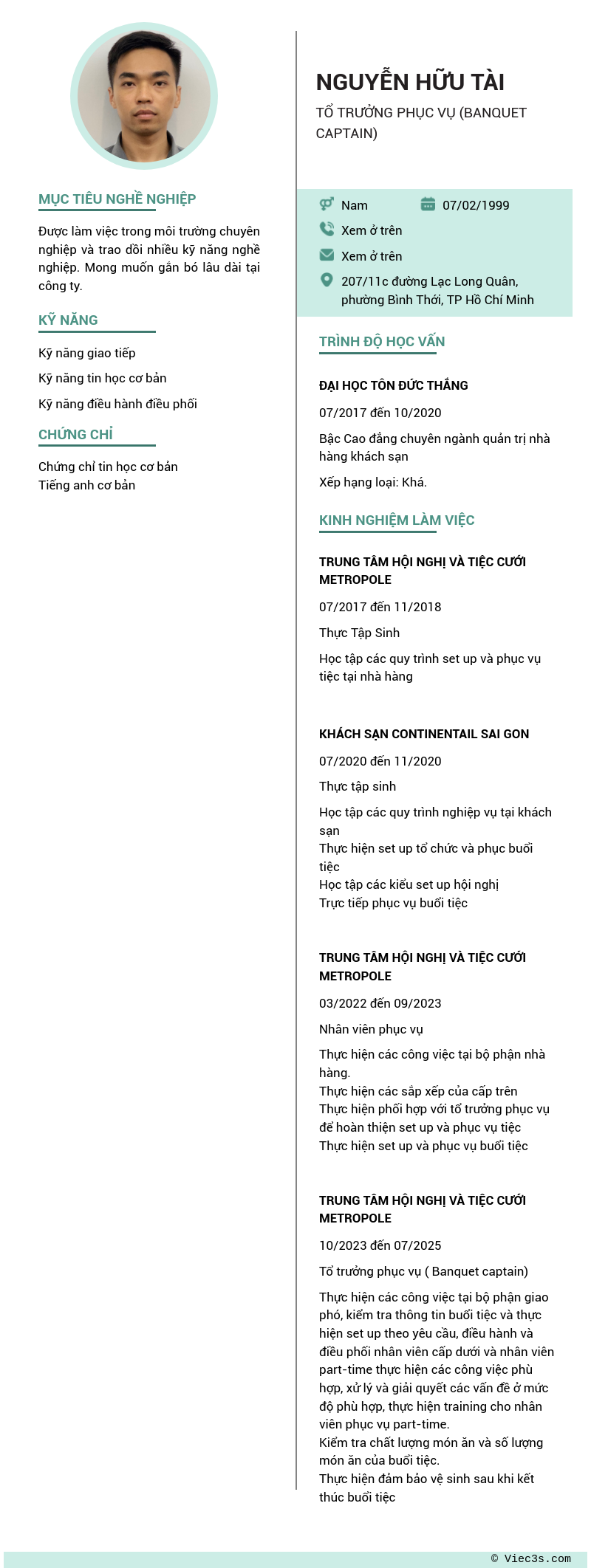 CV ứng viên