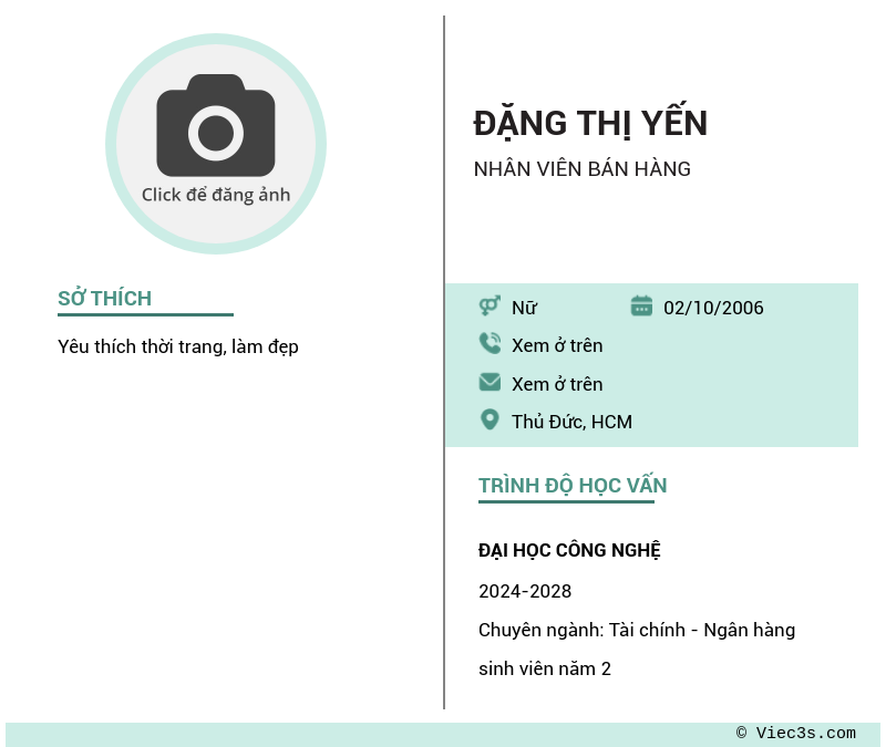 CV ứng viên