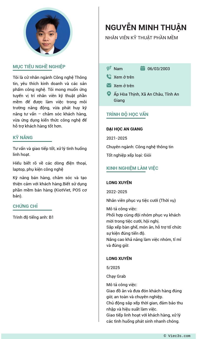 CV ứng viên