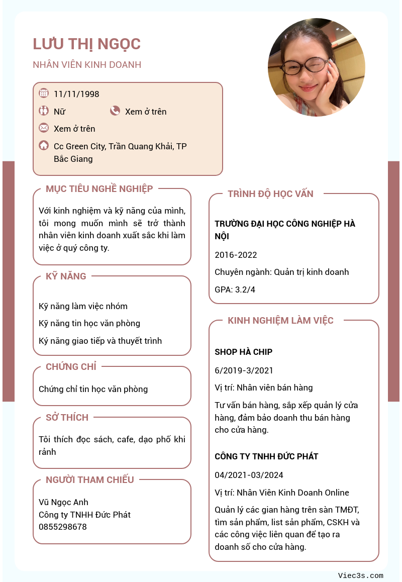 CV ứng viên