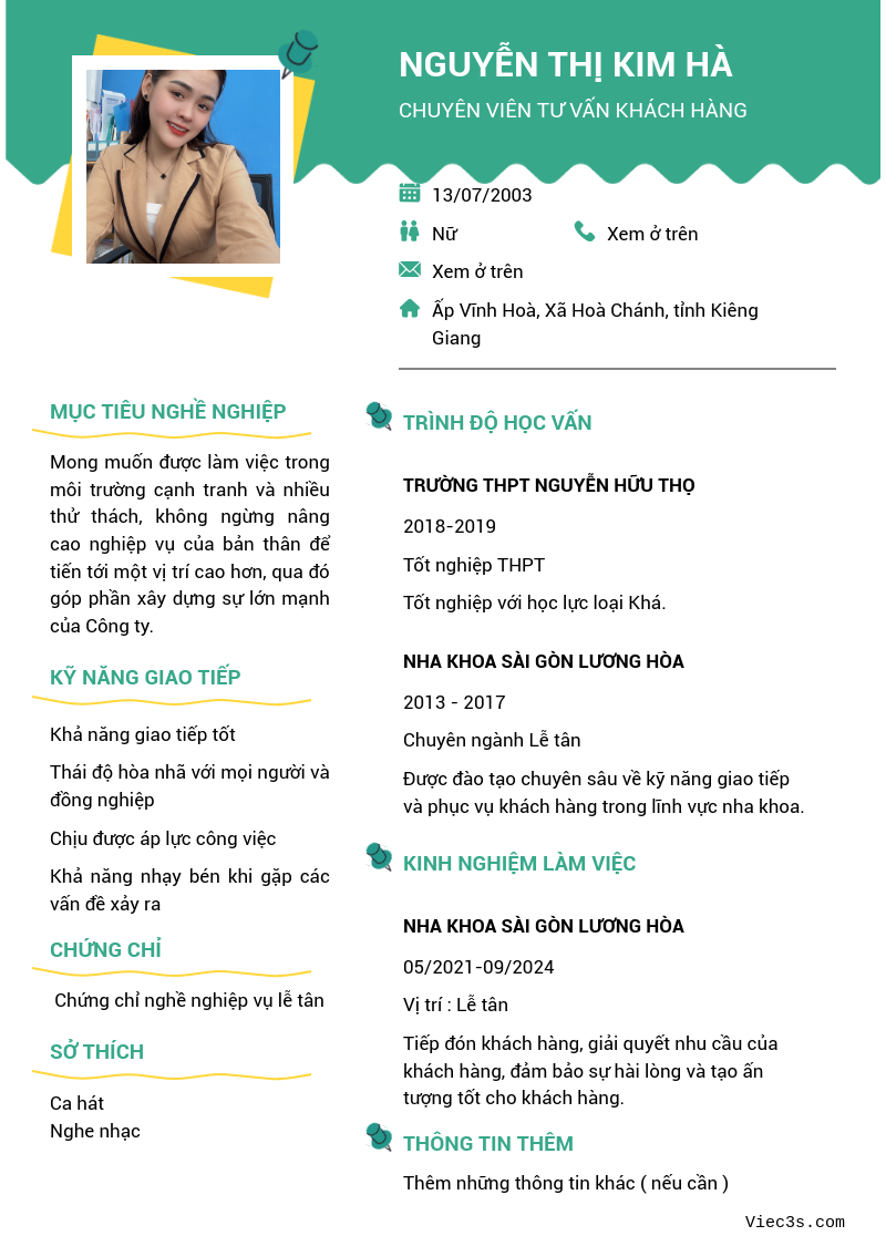CV ứng viên