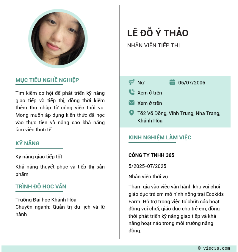 CV ứng viên