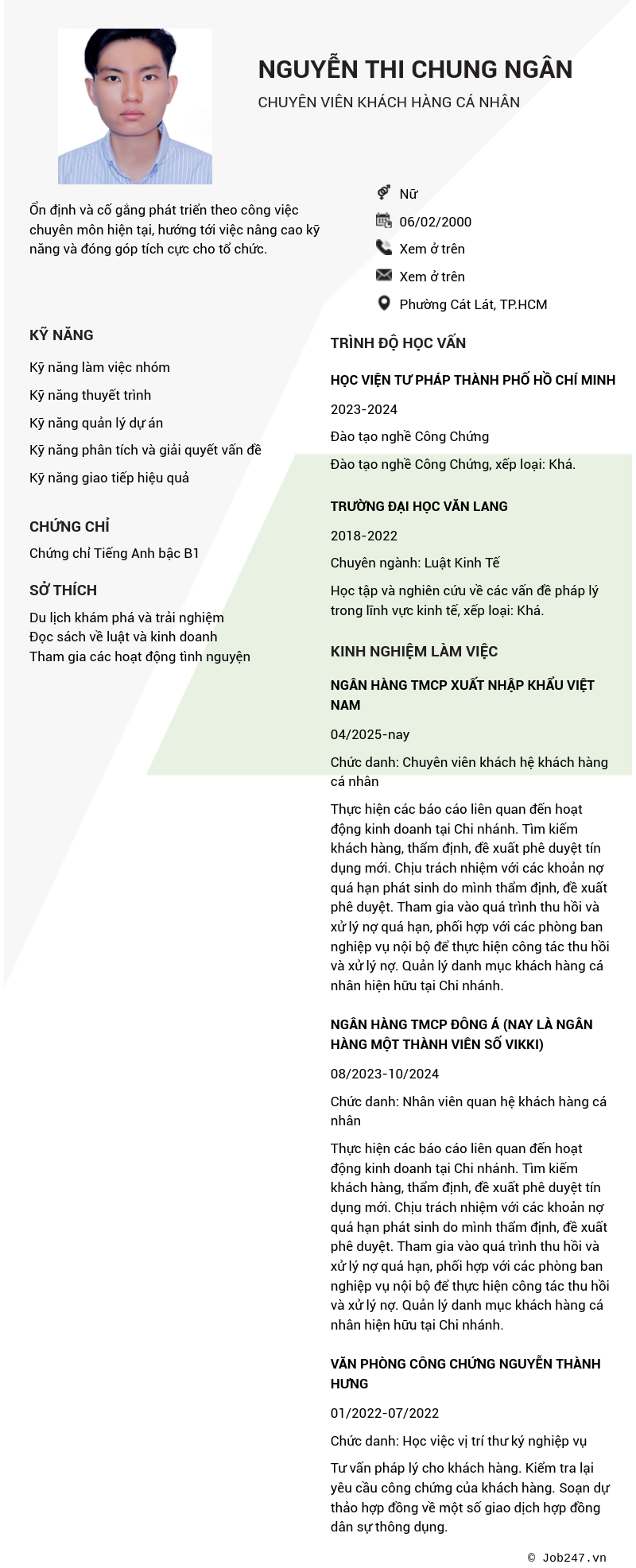 CV ứng viên
