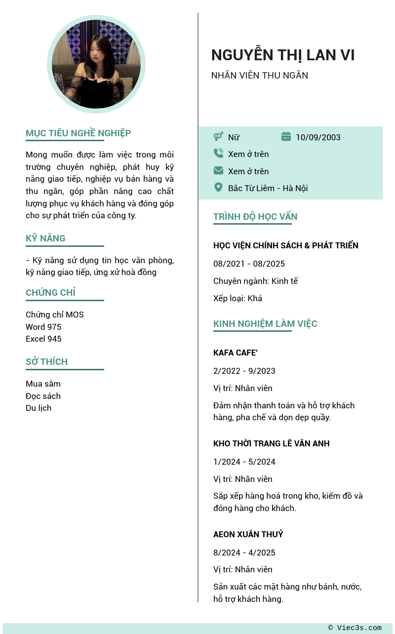 CV ứng viên